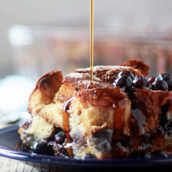 Overnight French Toast with Blueberries