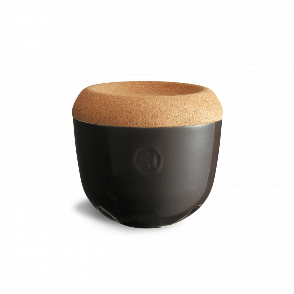 Emile Henry Garlic Pot with Cork Lid Relish Cooking Studio