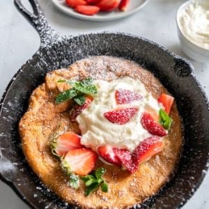 Dutch Baby Pancake with Strawberry Preserves