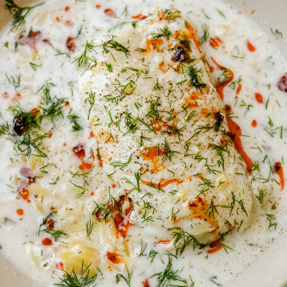 Coconut Dill Poached Haddock