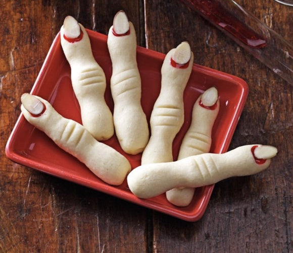Creepy Shortbread Witch Finger Cookies