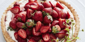 Ricotta Tart with Balsamic Strawberries