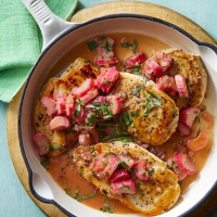 Chicken with Rhubarb Sauce