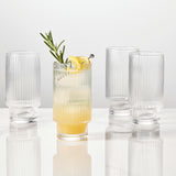 Ribbed Highball Glass Set of 4