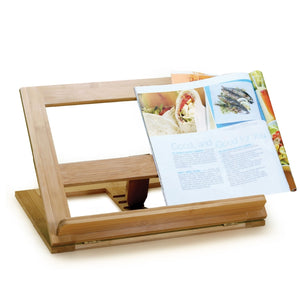 Natural Living Bamboo Recipe Book Holder