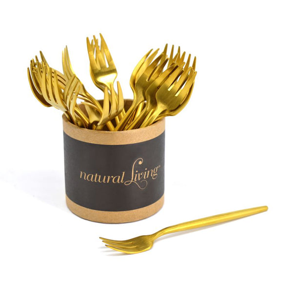 Natural Living Small Gold Forks