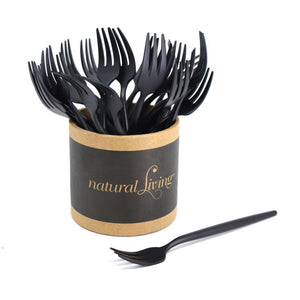 Natural Living Small Black Forks