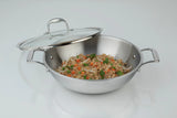 Meyer SuperSteel Tri-Ply Clad Stainless Steel 32cm Wok with cover