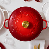 Le Creuset Holly Collection Cast Iron Chef's French Oven