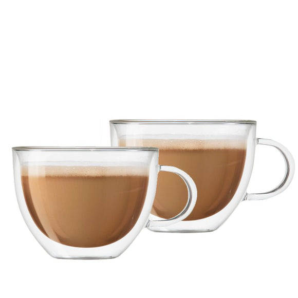 Oggi Double Walled Glass Latte Cup (Set of 2)