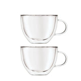 Oggi Double Walled Glass Latte Cup (Set of 2)