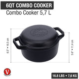 Victoria Cast Iron Combo Cooker