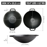 Victoria Cast Iron Wok
