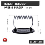 Victoria Cast Iron Burger Press
