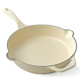 Victoria White Sable Enameled Cast Iron Skillet