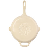 Victoria White Sable Enameled Cast Iron Skillet