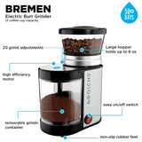 BREMEN BURR Electric Burr Coffee and Spice Grinder