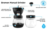 BREMEN Manual Burr Coffee And Spice Grinder