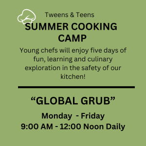 YOUTH SUMMER CAMP: Global Grub (August 12)