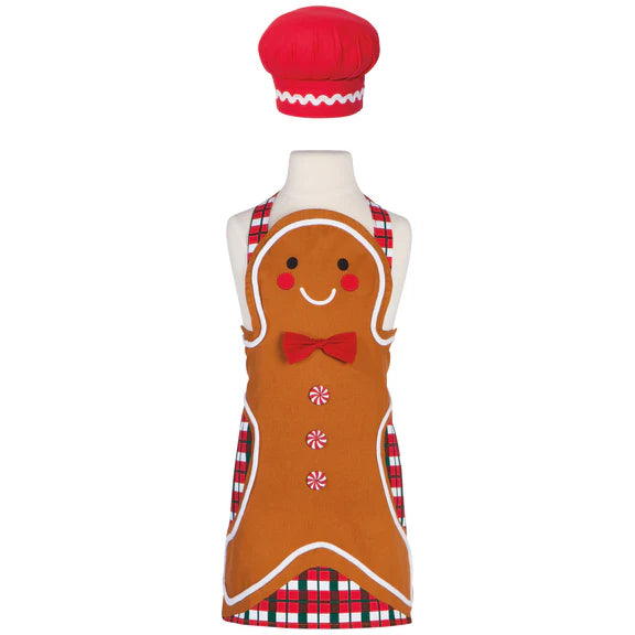 Danica Gingerbread Daydream Kids Apron and Hat Set