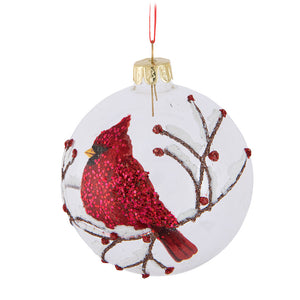 Red Cardinal Ball Ornament