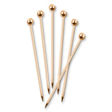 Final Touch Stainless Steel Cocktail Picks (Set of 6) - Copper Finish