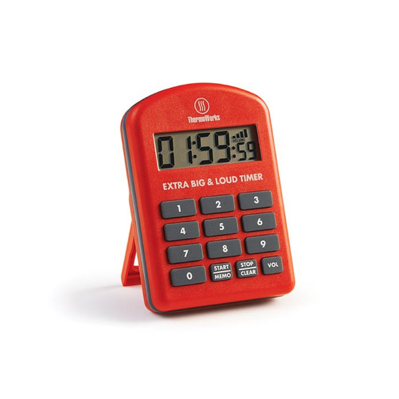 ThermoWorks Extra Big & Loud Timer Red