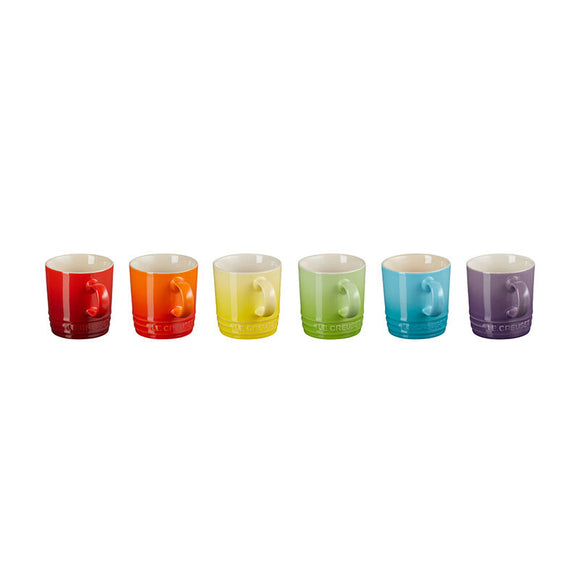 Rainbow Espresso Mugs (Set of 6)